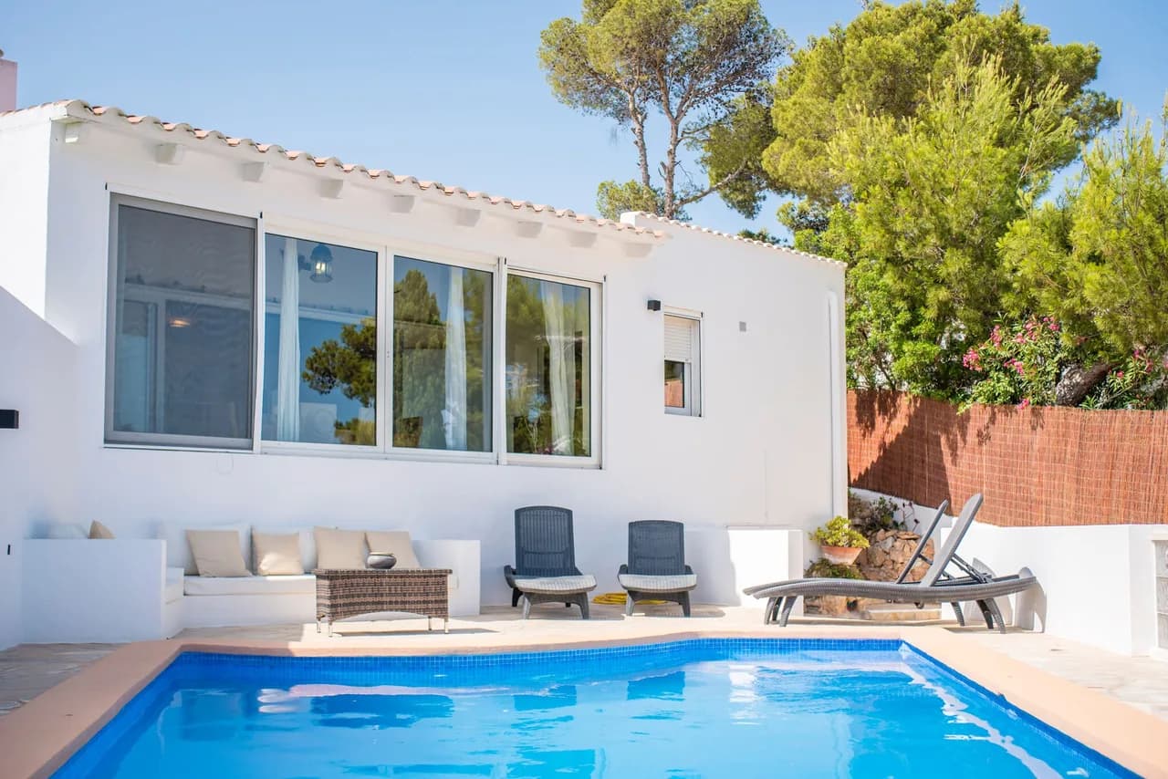 Terrace Two Bedroom Villa in Cala Vadella Ibiza photo 2