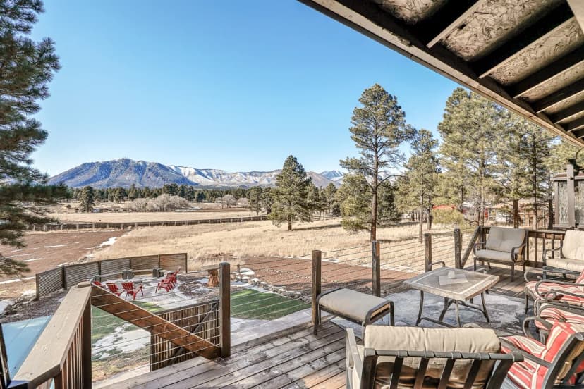 Meadow Mountain | Large A-Frame Cabin | HOT TUB | 5 Private Acres | Awe Mount Elden Views