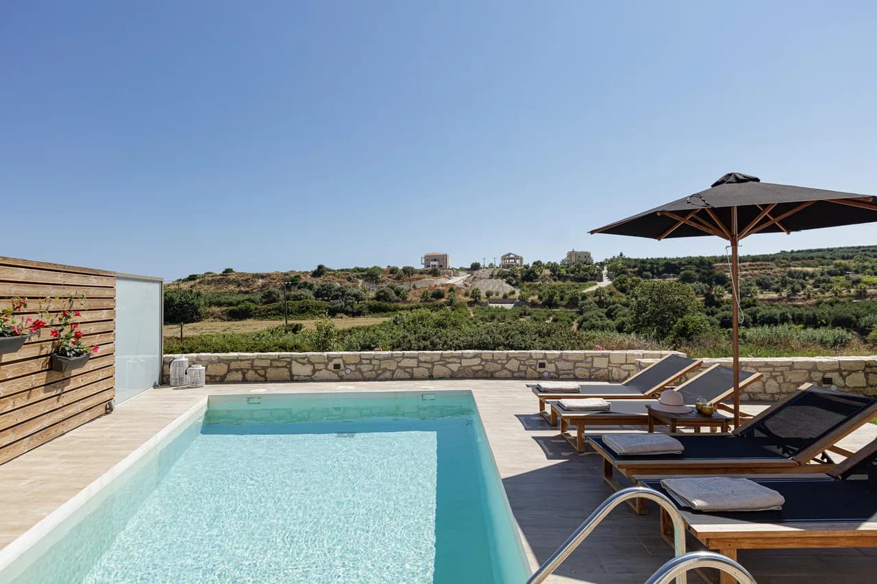 Outdoor Pool Two Bedroom Villa in Chamalevri photo 2