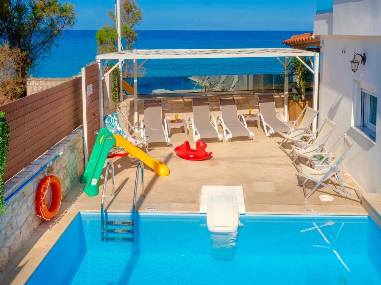 Beachfront Villa with Private Pool in Skaleta, Crete