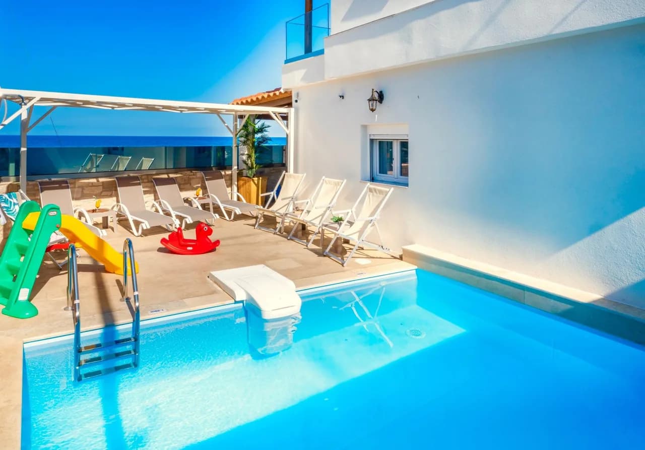 Beachfront Villa with Private Pool in Skaleta, Crete photo 3