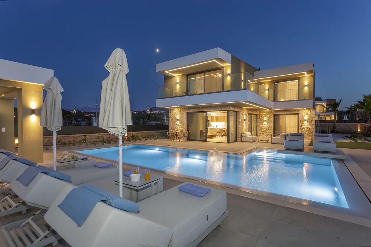 Heated Pool Villa in Agkisaras, Crete photo 2