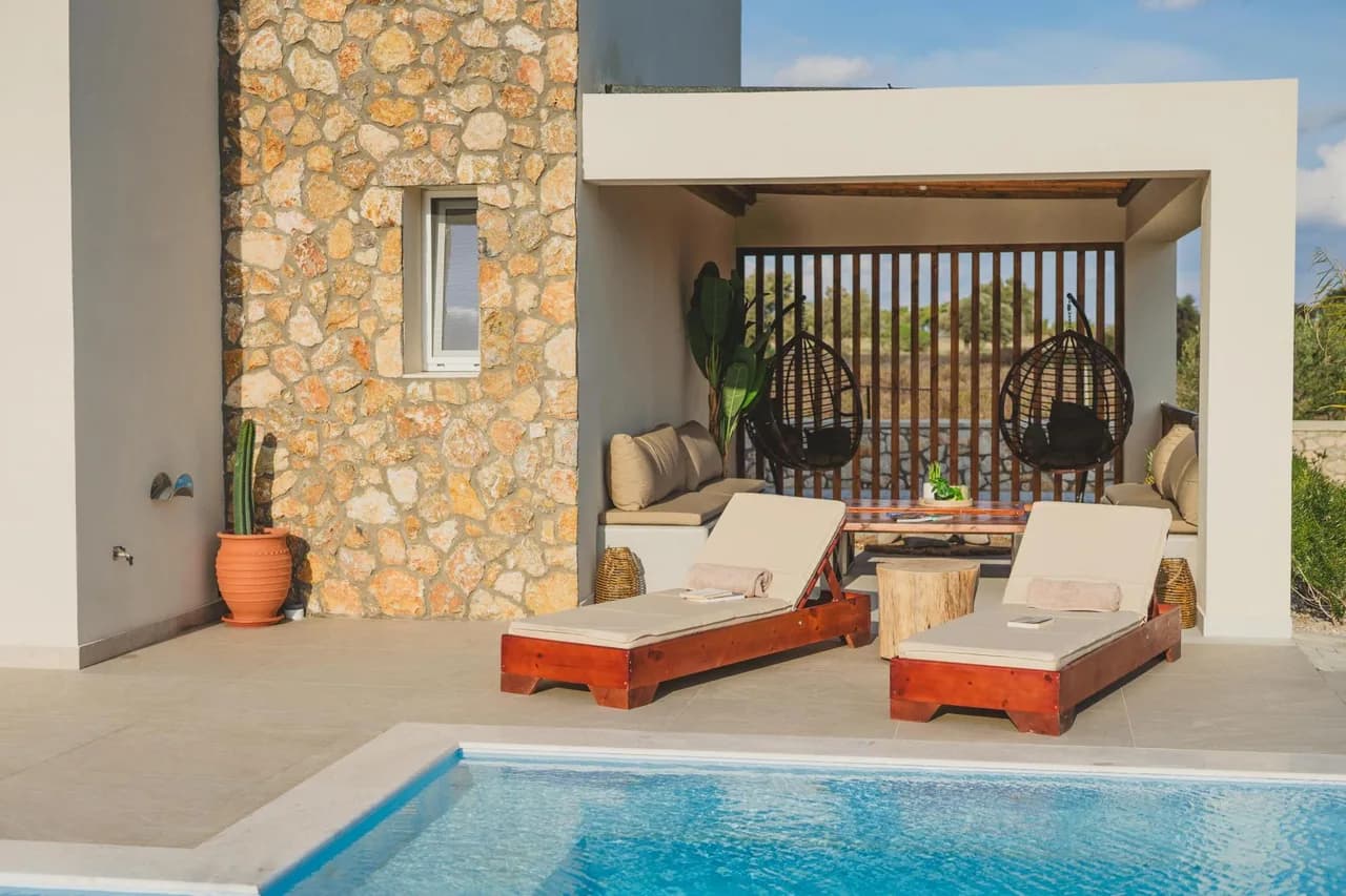 Garden-View Three Bedroom Villa in Lachania photo 2