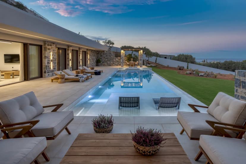 Terrace-View Villa in Crete