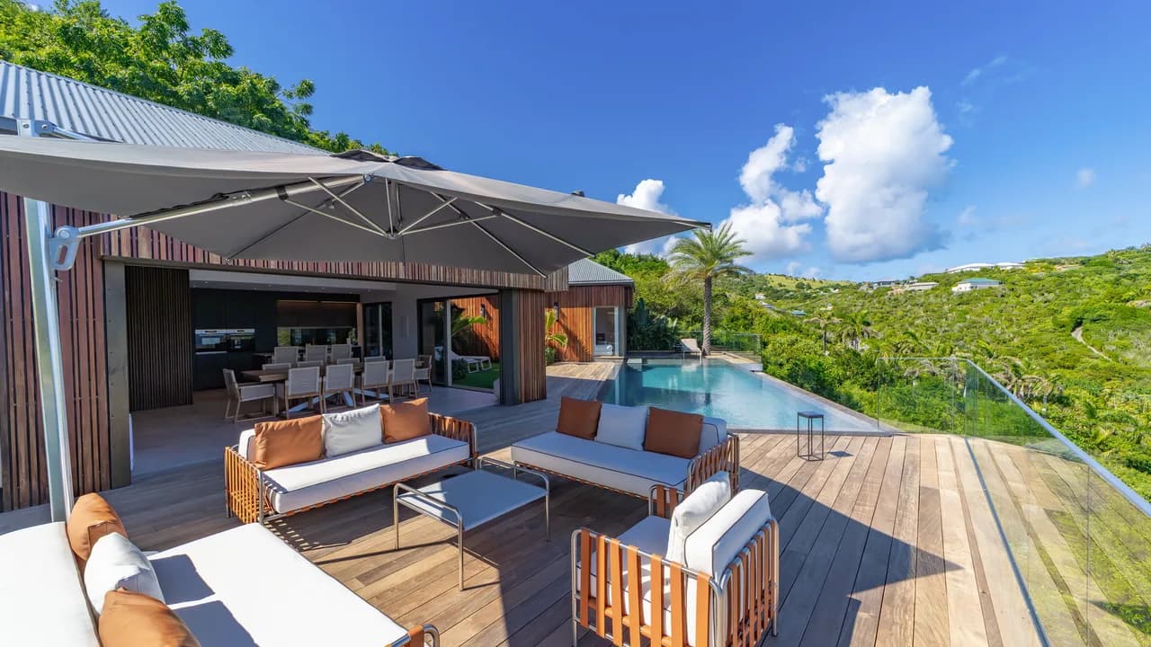 Luxury Villa with A/C Living Room in Marigot photo 3