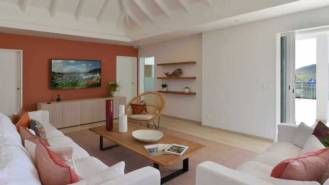 Secluded Villa with A/C Living Room in Toiny photo 4