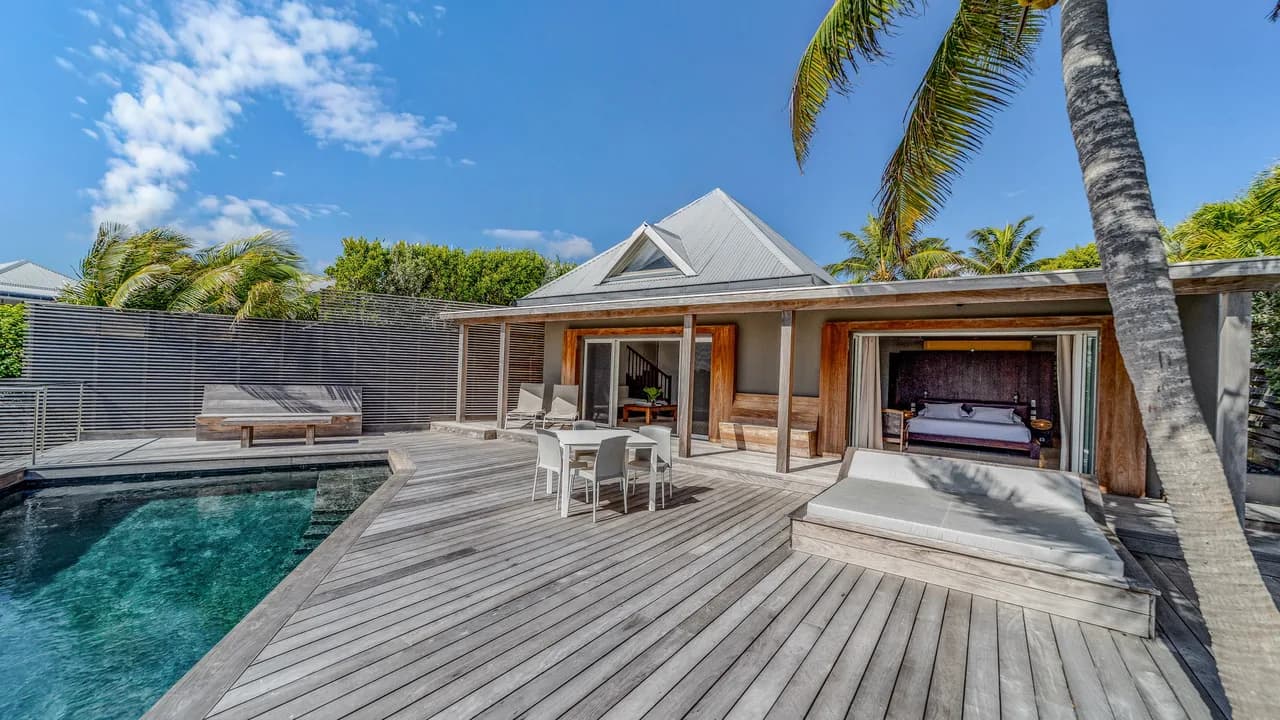 Charming Villa with A/C Living Room in Pointe Milou photo 2