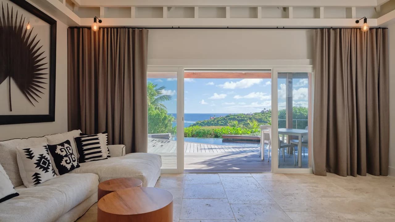 Charming Villa with A/C Living Room in Pointe Milou photo 3
