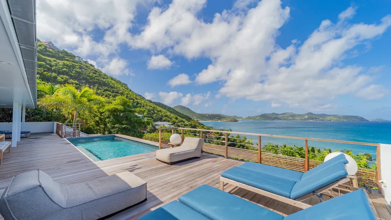 Luxurious Villa with A/C Living Room in Pointe Milou photo 3