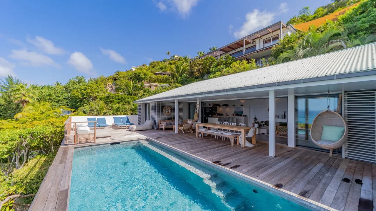 Luxurious Villa with A/C Living Room in Pointe Milou photo 5