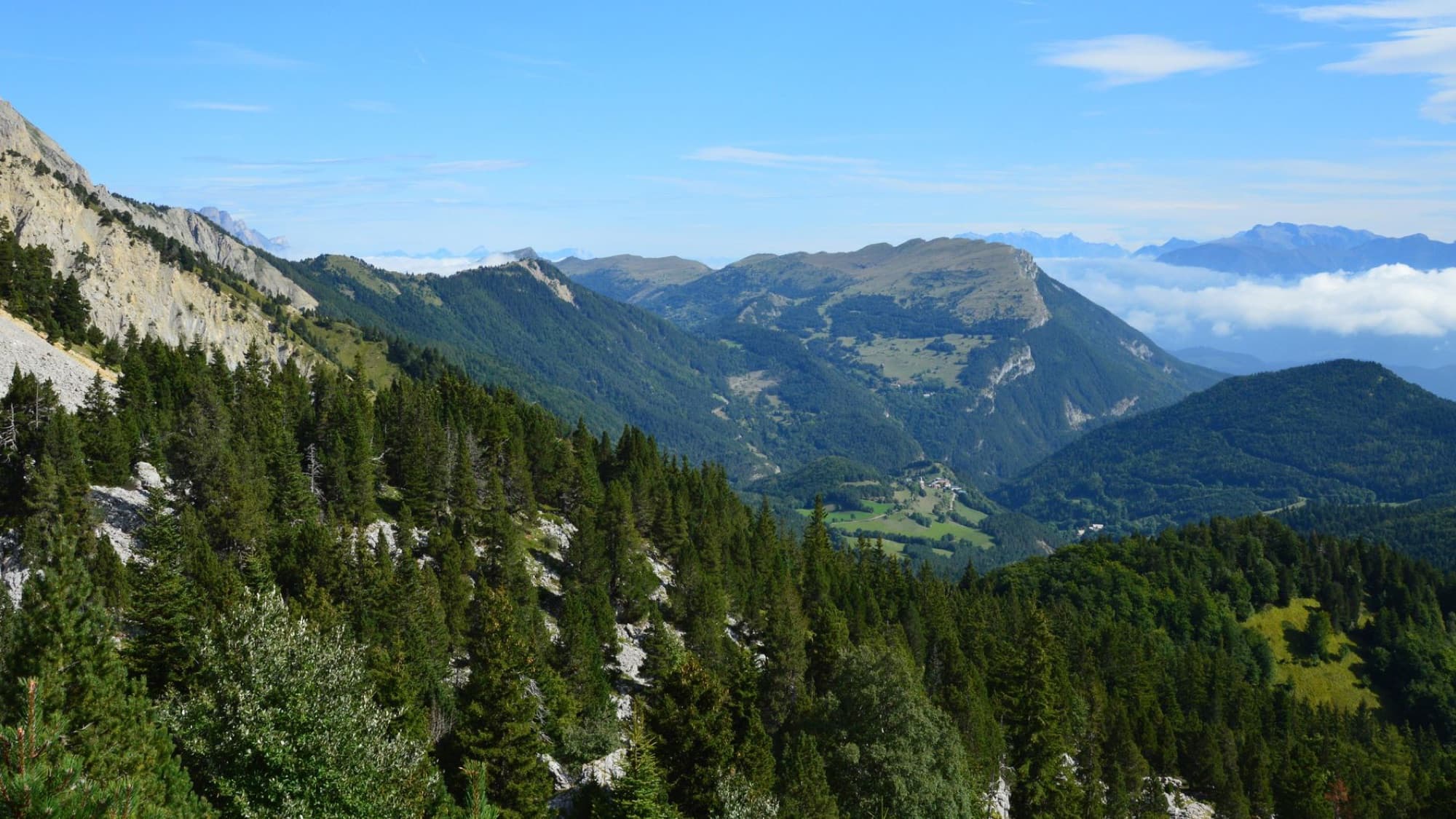 Breathtaking view of Chichilianne mountains in Auvergne-Rhône-Alpes, France.