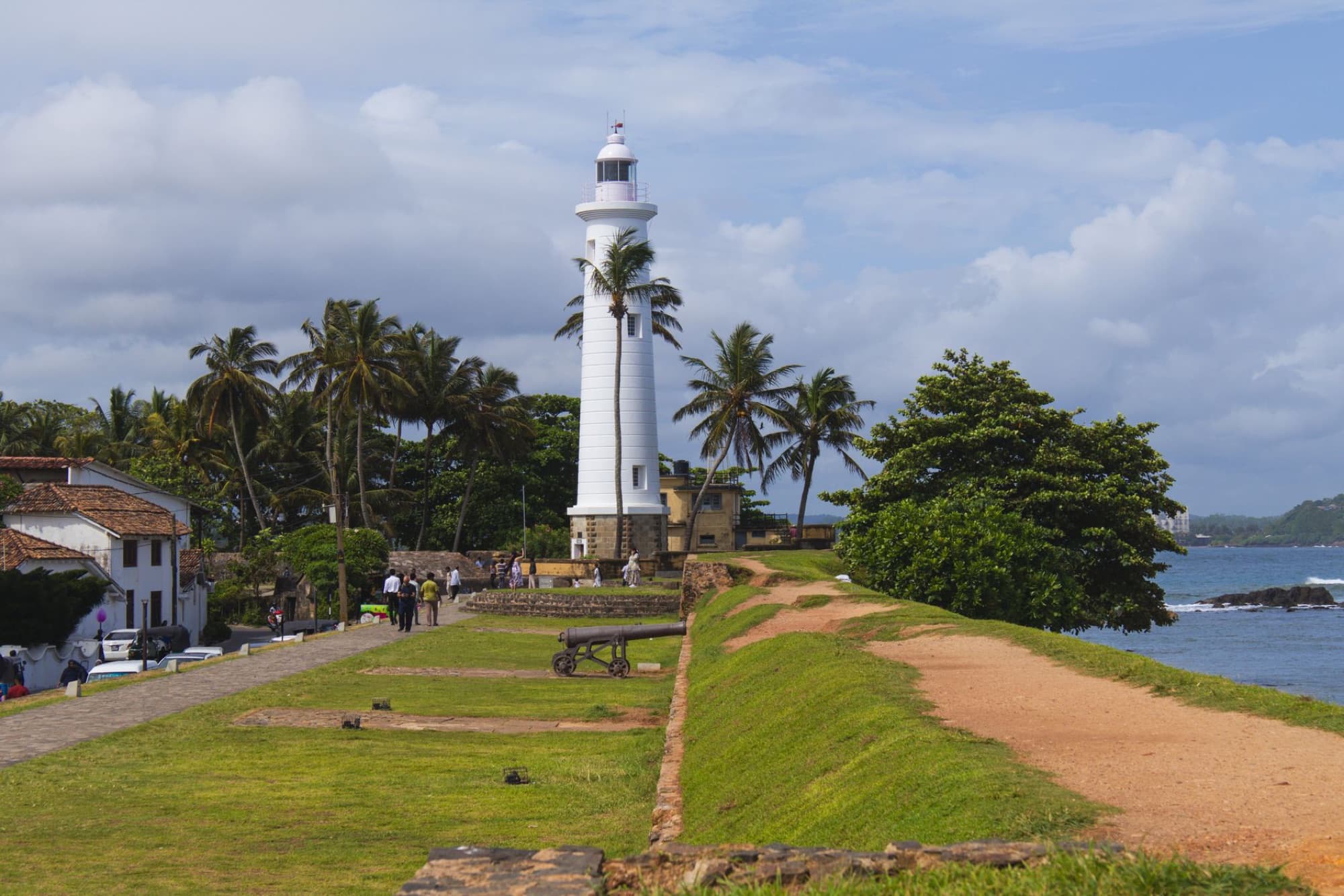 Explore the scenic beauty of Galle Lighthouse on the coast of Sri Lanka, capturing the essence of travel and architecture.