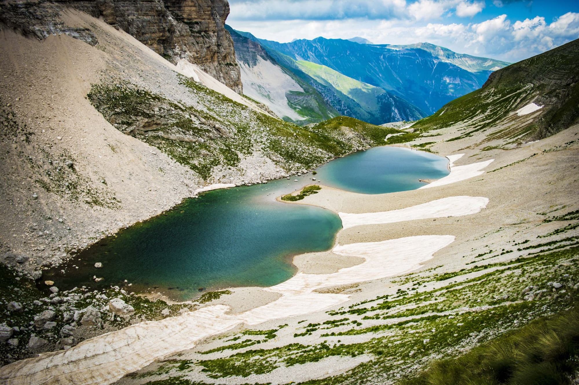 Captured in Montemonaco, Italy, this scenic lake with a breathtaking mountain backdrop is a nature lover's paradise.