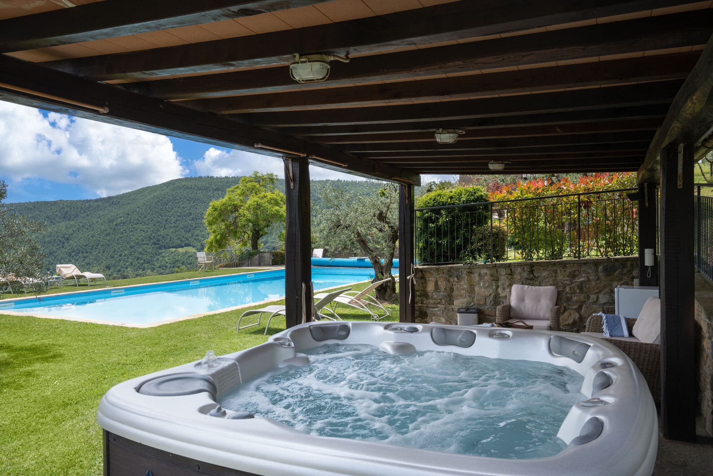 Terrace Pool Villa in Capolona Tuscany Italy