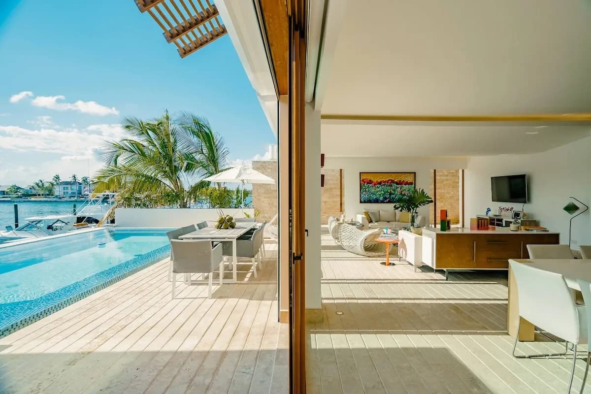 Waterfront Villa with Rooftop in Punta Cana