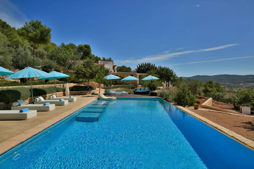 Classically reformed Ibiza finca with sweeping views over San Antonio Bay
