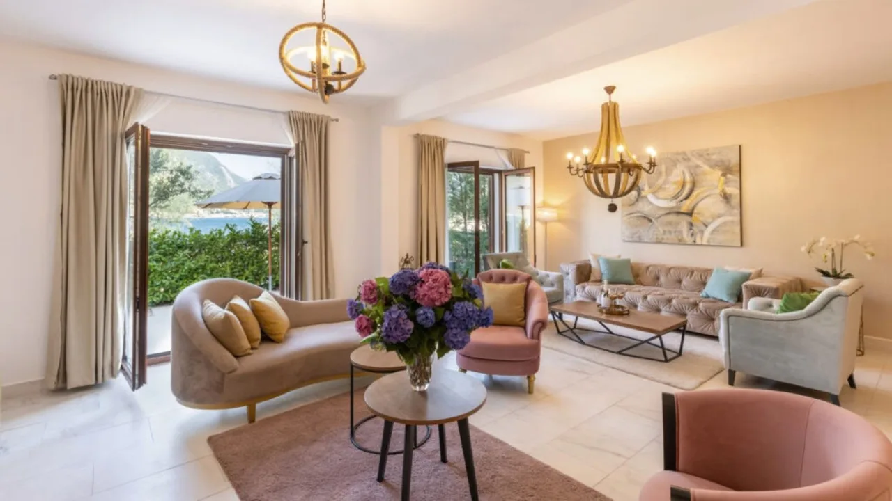 Elegant Beachfront Retreat With Kotor Bay Views
